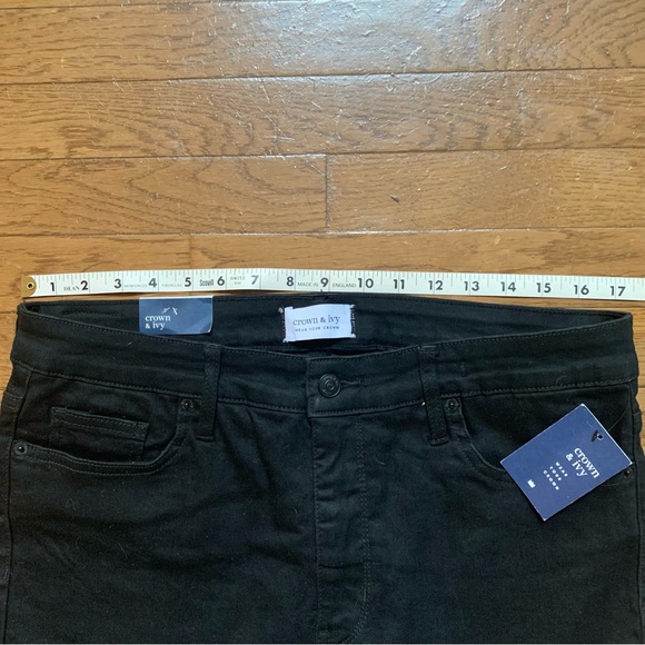 Crown & Ivory Women's Mid Rise Skinny Jeans | Size 14 | Saturated Black NEW!! - Picture 12 of 14